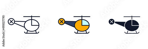 helicopter icon symbol template for graphic and web design collection logo vector illustration