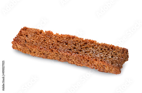 Crispy brown rye bread crou...