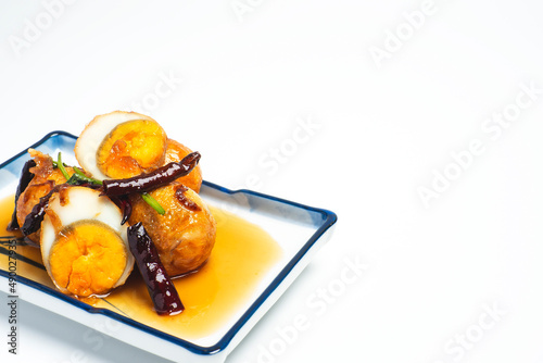 Fried Boiled Egg with Tamarind Sauce or Sweet and Sour Eggs