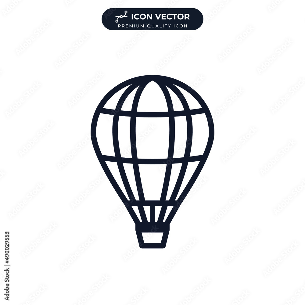 hot air balloon icon symbol template for graphic and web design collection logo vector illustration