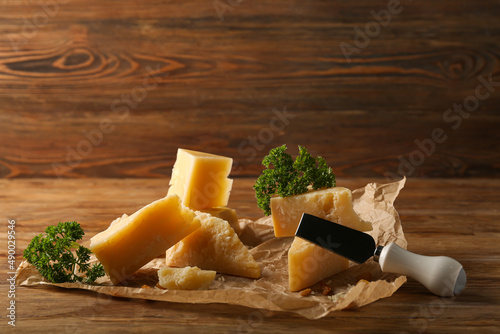 Fresh parmesan cheese chunk...