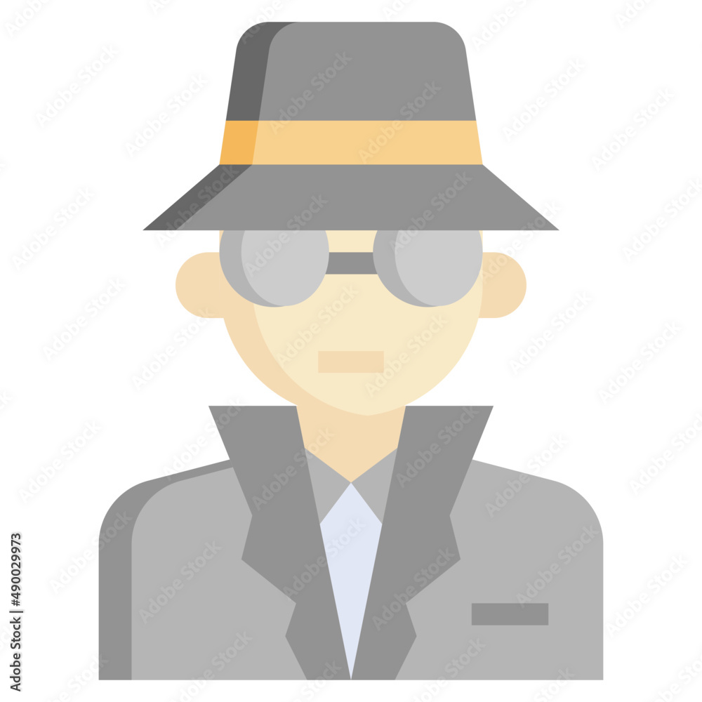 SPY flat icon,linear,outline,graphic,illustration