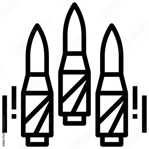 BULLET line icon,linear,,graphic,illustration