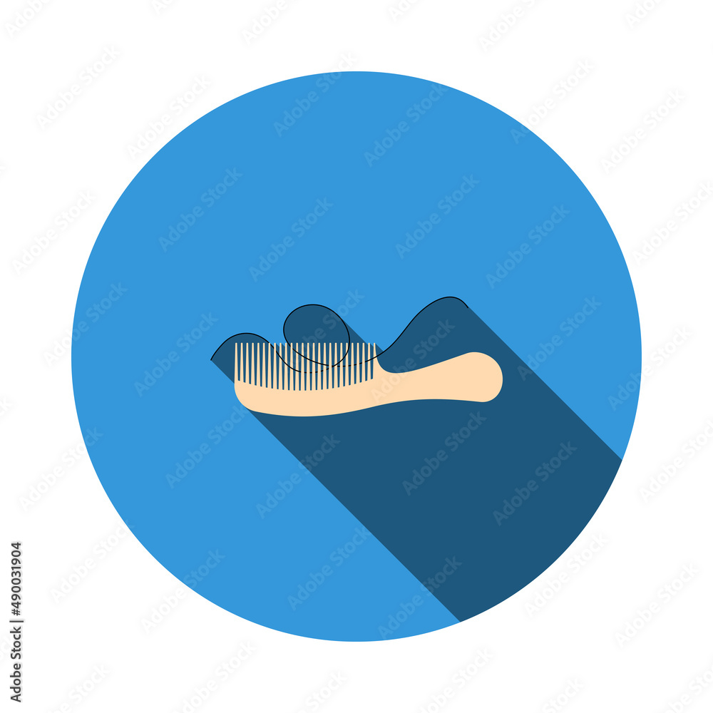 Hair In Comb Icon