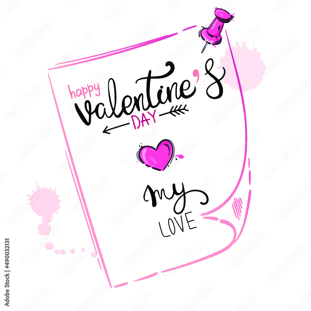 Vector illustration. Love. Valentine's Day.