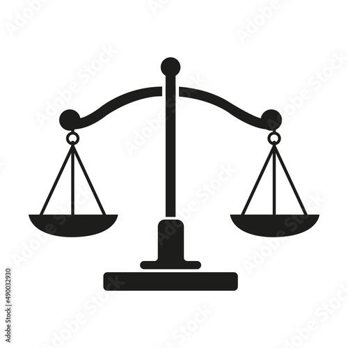 Scales. Scales of justice. Vector image.