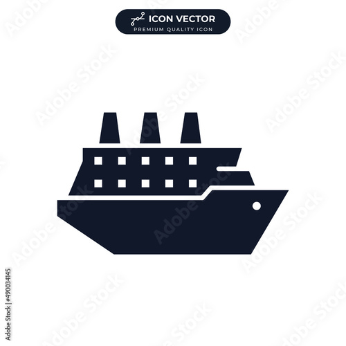 Murais de parede Shipping, cruise icon symbol template for graphic and web design collection logo