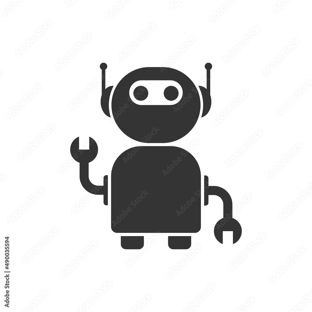 Robot icon design template vector isolated illustration Robot icon design template vector isolated illustration
