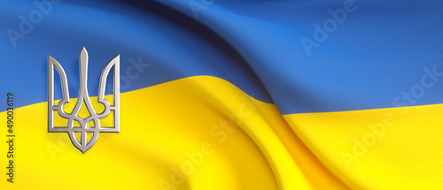 Fotografie Ukraine symbol goverment politic pease notwar flag
