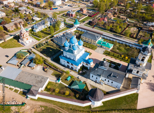 Aerial view of Vysotsky monastery of Serpukhov in Moscow region, Russia © JackF