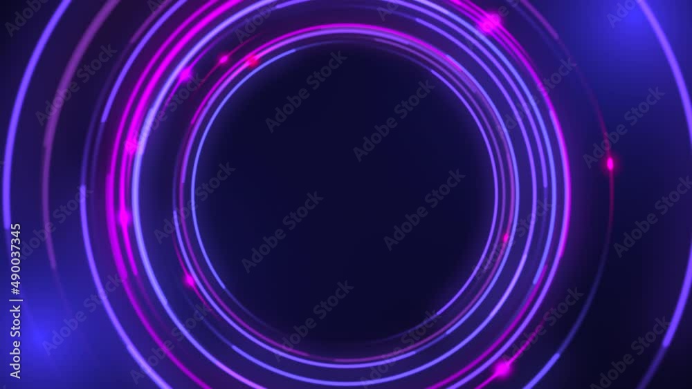 Neon rainbow circles pattern, motion abstract business and corporate style background Neon rainbow circles pattern, motion abstract business and corporate style background