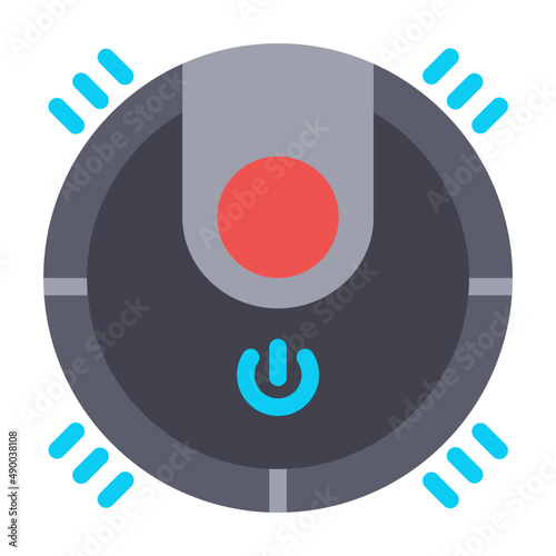 vacuum robot vector icon illustration website 