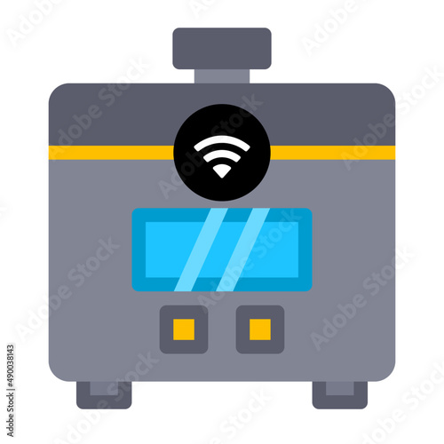 rice cooker vector icon illustration website 