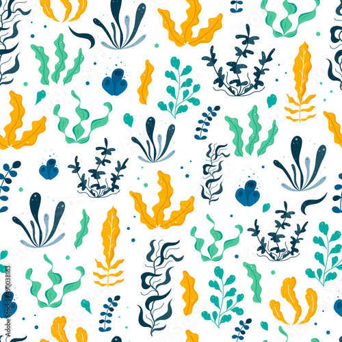 Cartoon sea plants.