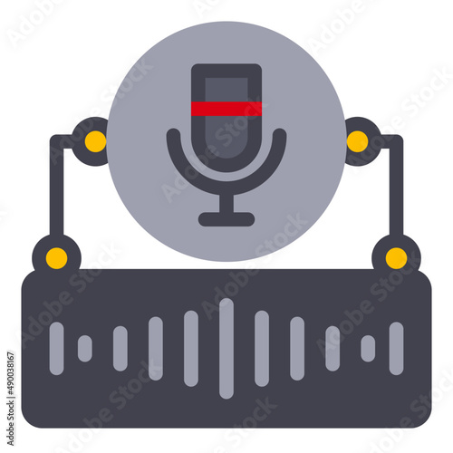 voice recognition vector icon illustration website 