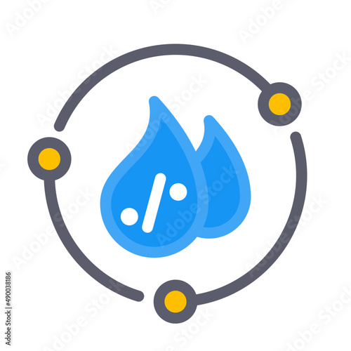 humidity vector icon illustration website 