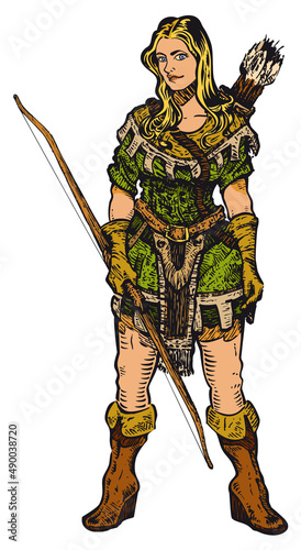 Obraz na płótnie Archer Girl Character