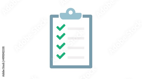 Checklist Flat Icon. Vector isolated editable flat illustration