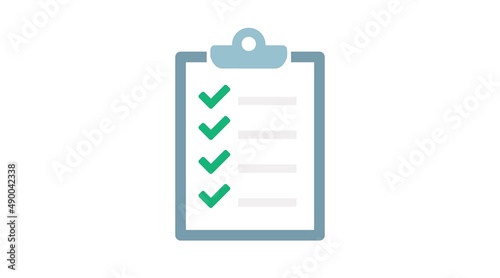 Checklist Flat Icon. Vector isolated editable flat illustration © Eduardo