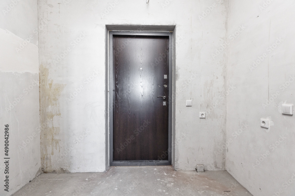 interior of the apartment without decoration in white colors