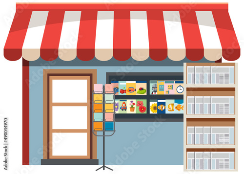 A simple shop on white background