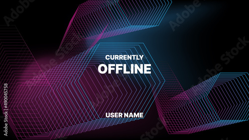 abstract futuristic background for streaming banner offline mode