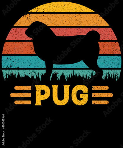 Pug dog lovers t-shirts design 3