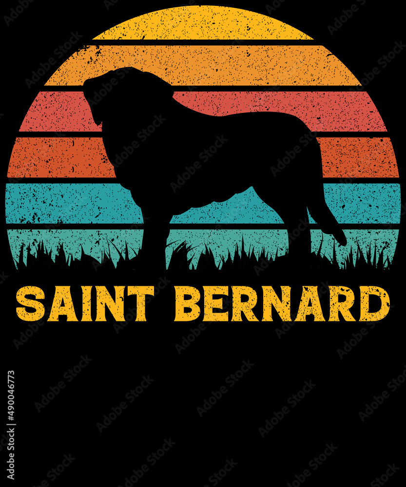 Saint Bernard dog lovers t-shirts design