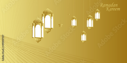 Abstract gold Ramadan background
