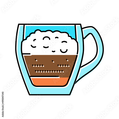 raf coffee color icon vector illustration