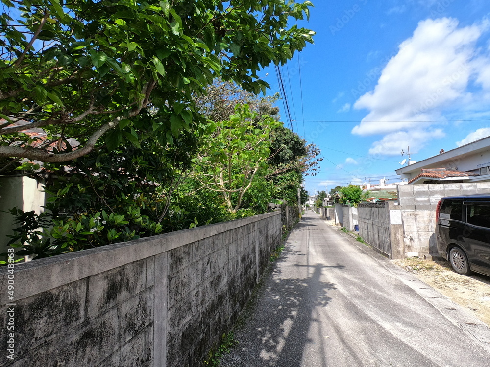 石垣島の市街地、沖縄