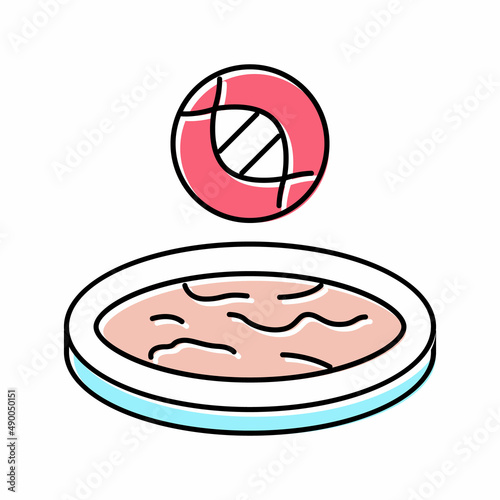 animal plant tissues pharmaceutical production color icon vector illustration