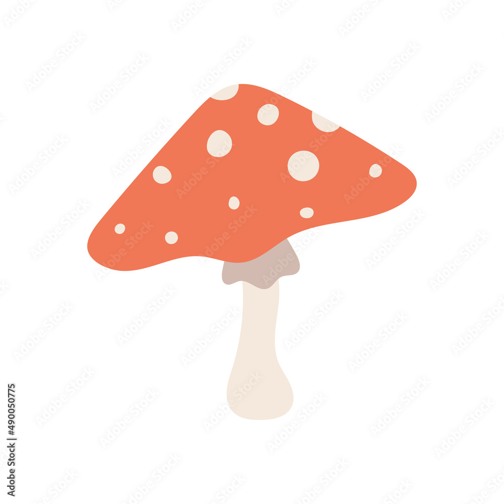 Hand drawn mushroom element for your design