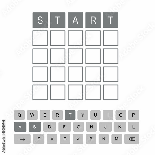 start typing wordle games word scramble with keyboard typing photo