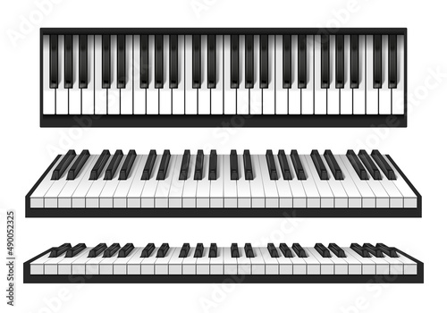 Realistic Piano Keys Set