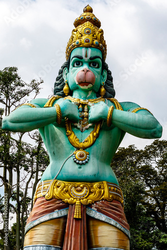 Photography Colorful Hanuman statue, Batu Caves temple, Kuala Lumpur, Malaysia, Asia