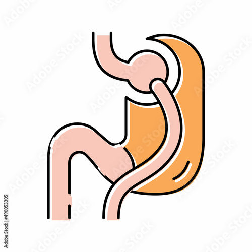 lacing bariatric color icon vector illustration