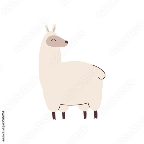 Hand drawn llama element for your design