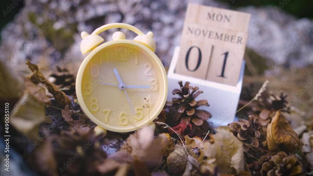 fall back time change close up 