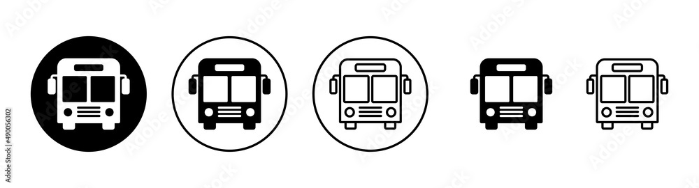 Bus icons set. bus sign and symbol