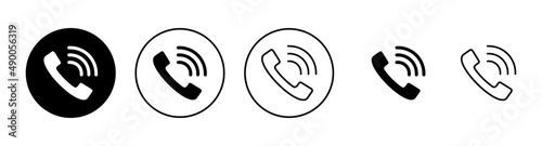 Call icons set. telephone sign and symbol. phone icon. contact us