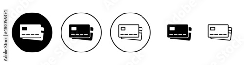Credit card icons set. Credit card payment sign and symbol photo