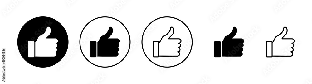 Like icons set. Thumbs up sign and symbol. Hand like Like icons set. Thumbs up sign and symbol. Hand like