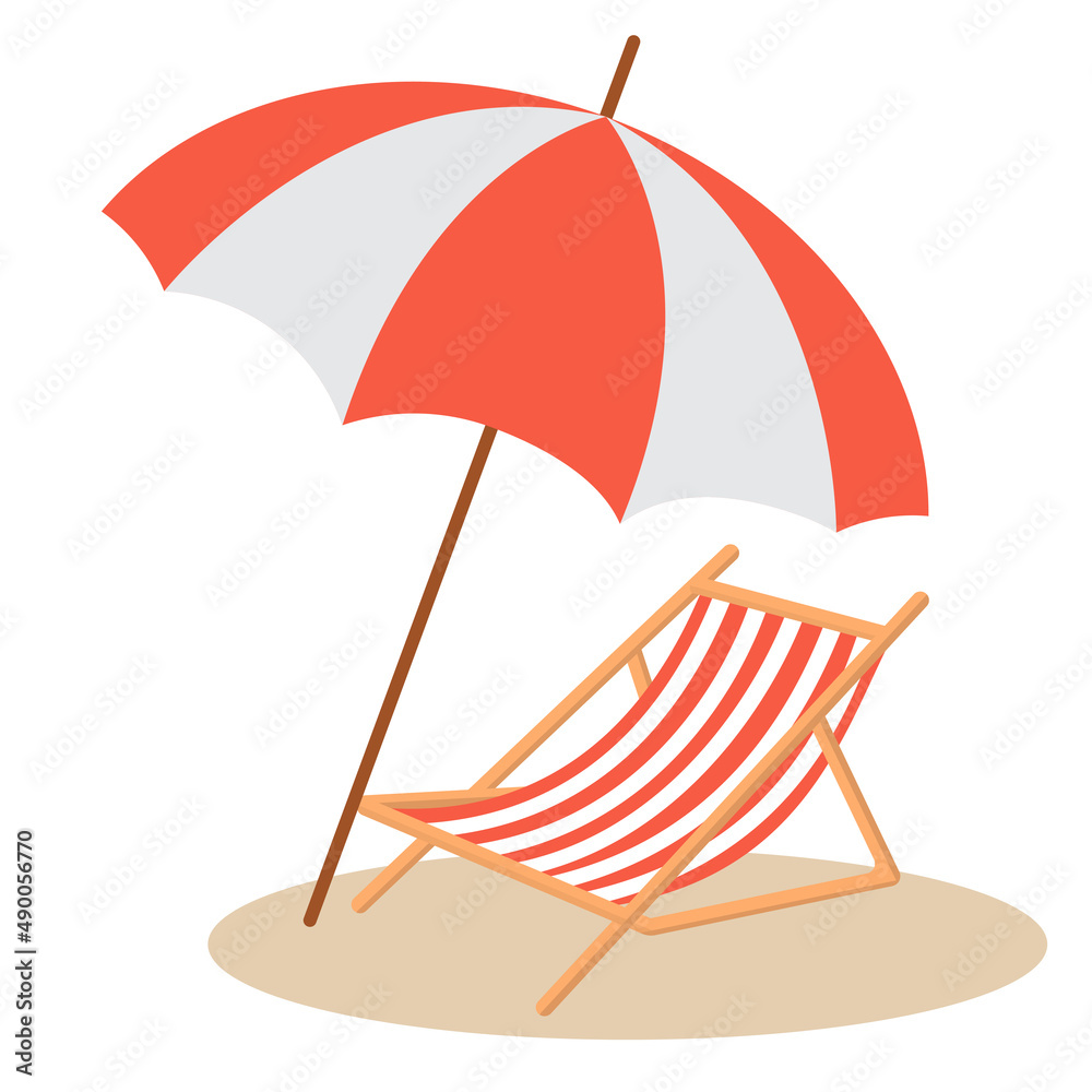 Beach umbrella icon hand drawn sun shade Vector Image