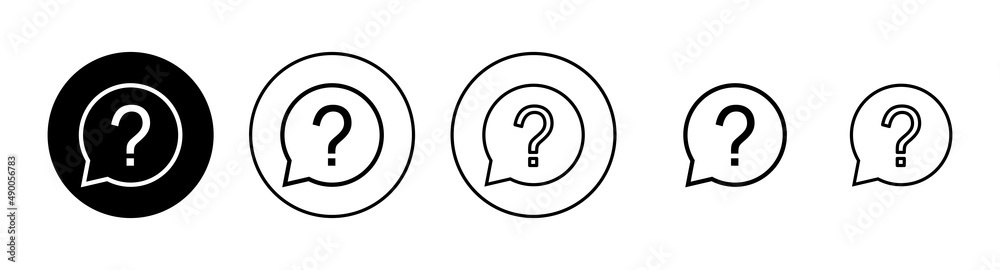 Question icons set. question mark sign and symbol Question icons set. question mark sign and symbol