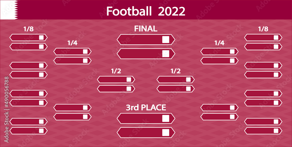 Football 2022 playoff match schedule. Tournament bracket. Football results  table, participating to the final championship knockout. vector  illustration 5175921 Vector Art at Vecteezy