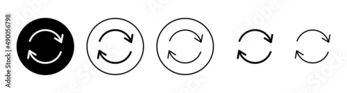 Refresh icons set. Reload sign and symbol. Update icon. © avaicon