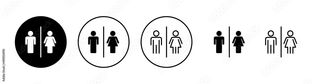 Toilet icons set. Girls and boys restrooms sign and symbol. bathroom sign. wc, lavatory Toilet icons set. Girls and boys restrooms sign and symbol. bathroom sign. wc, lavatory