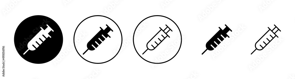 Syringe icons set. injection sign and symbol.vaccine icon Syringe icons set. injection sign and symbol.vaccine icon