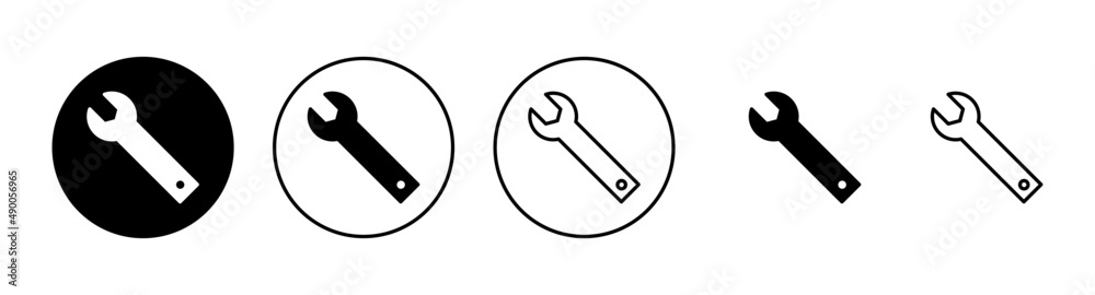 Wrench icons set. repair icon. tools sign and symbol Wrench icons set. repair icon. tools sign and symbol